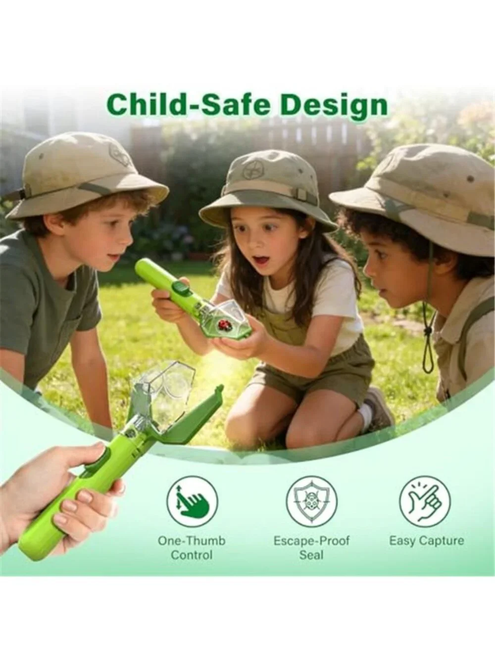 Bug Catcher for Kids, Insect Trap Kit with 6X Magnifier Glass - STEM